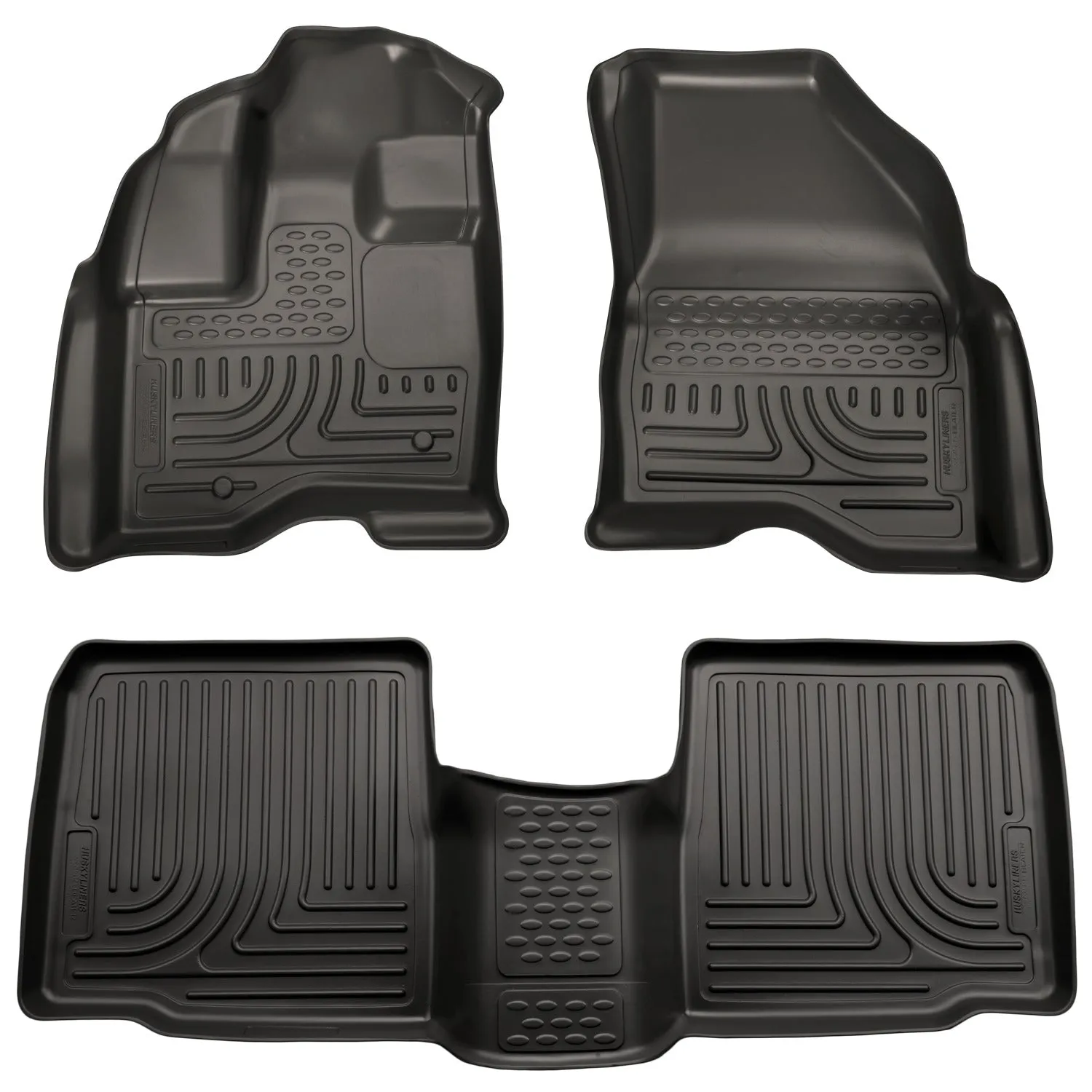 2011-2014 Ford Explorer Front & 2nd Seat Floor Liners - Black