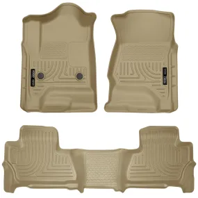 2015 Chevrolet Tahoe / GMC Yukon Front & 2nd Seat Floor Liners - Tan