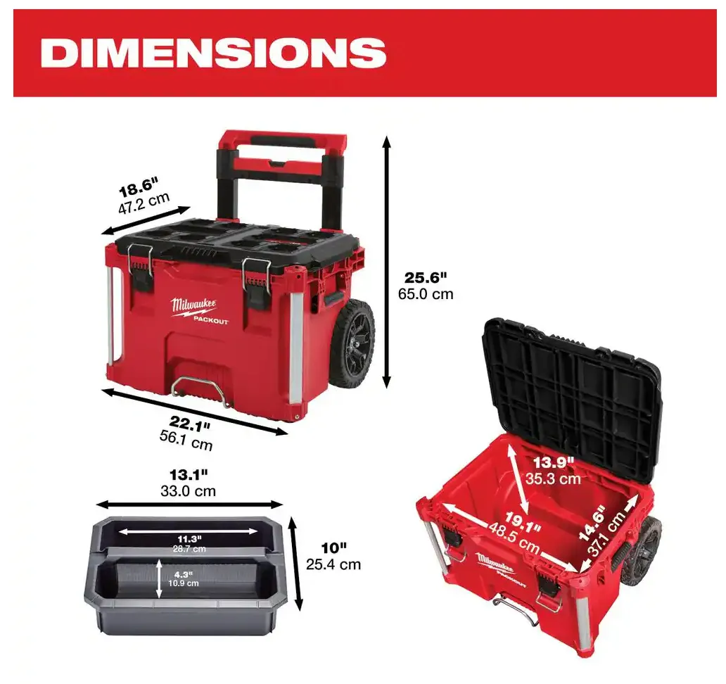 48-22-8426 Milwaukee PACKOUT Rolling Tool Box