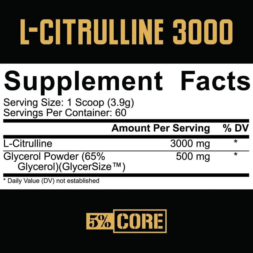 5% L-Citrulline 3000 60 Servings