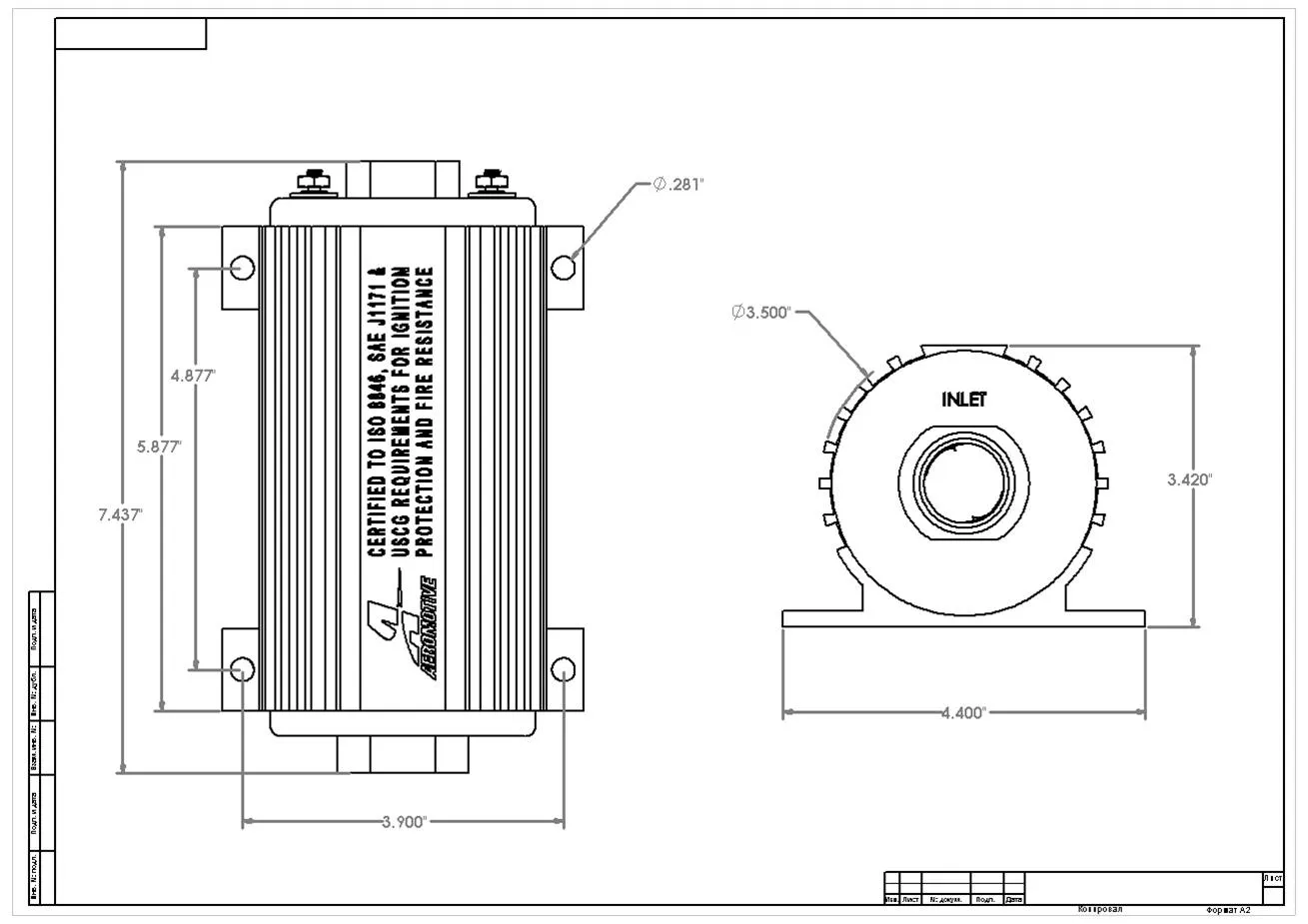 Aeromotive A1000 Marine Fuel Pumps 11108