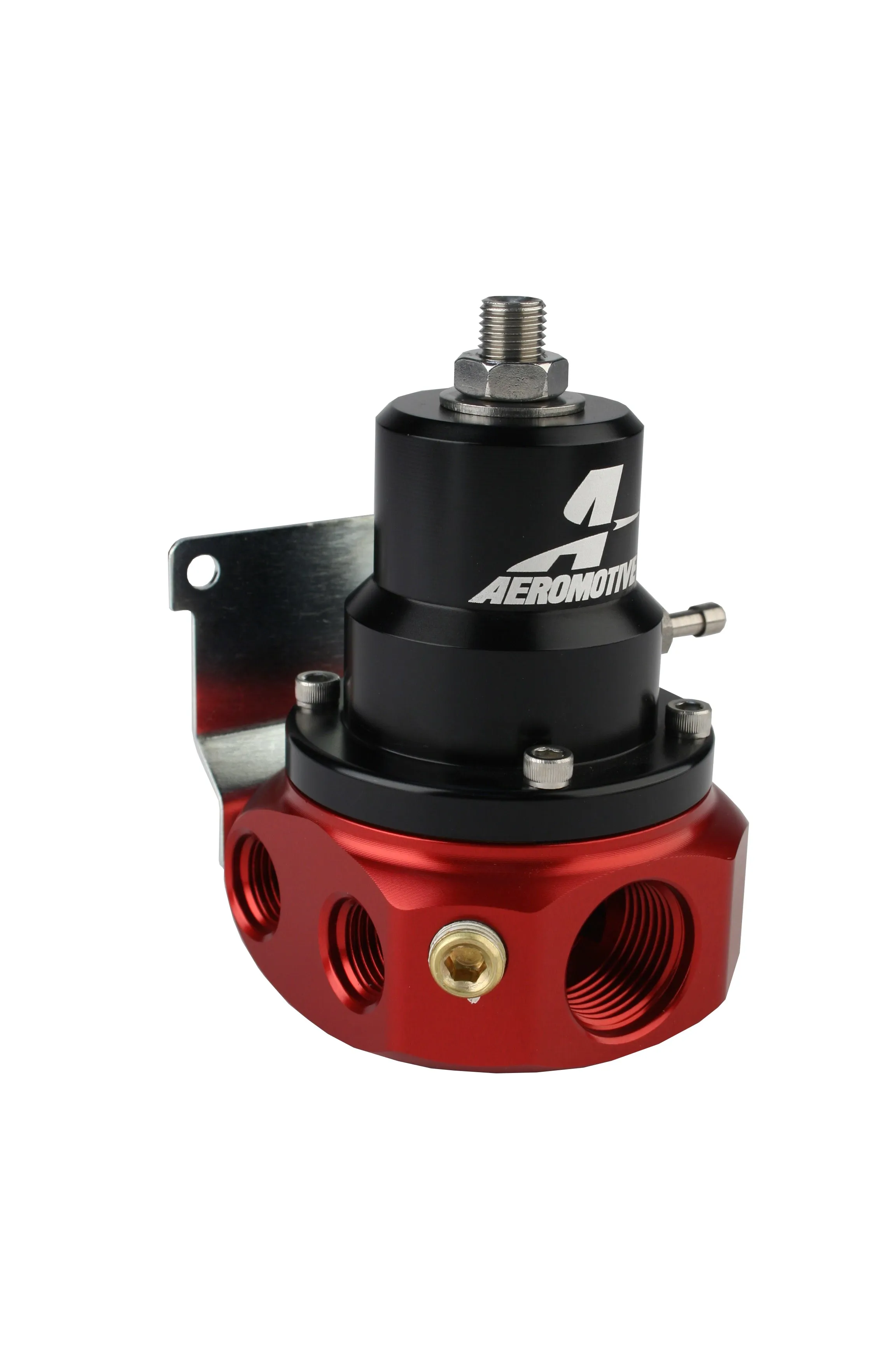 Aeromotive Fuel System 13224 A1000 4-Port Carbureted Bypass Regulator, 4 x AN-06, 1 x AN-10.