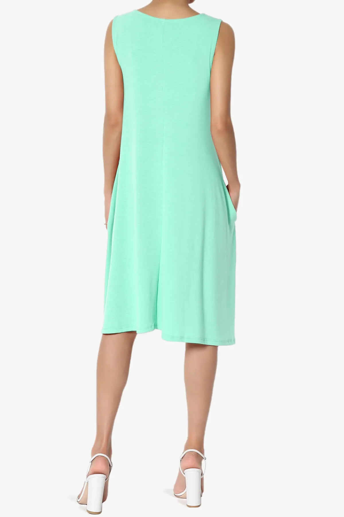 Allie Sleeveless Jersey A-Line Dress PLUS