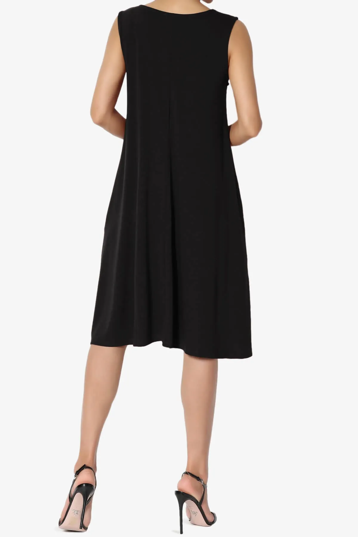 Allie Sleeveless Jersey A-Line Dress PLUS