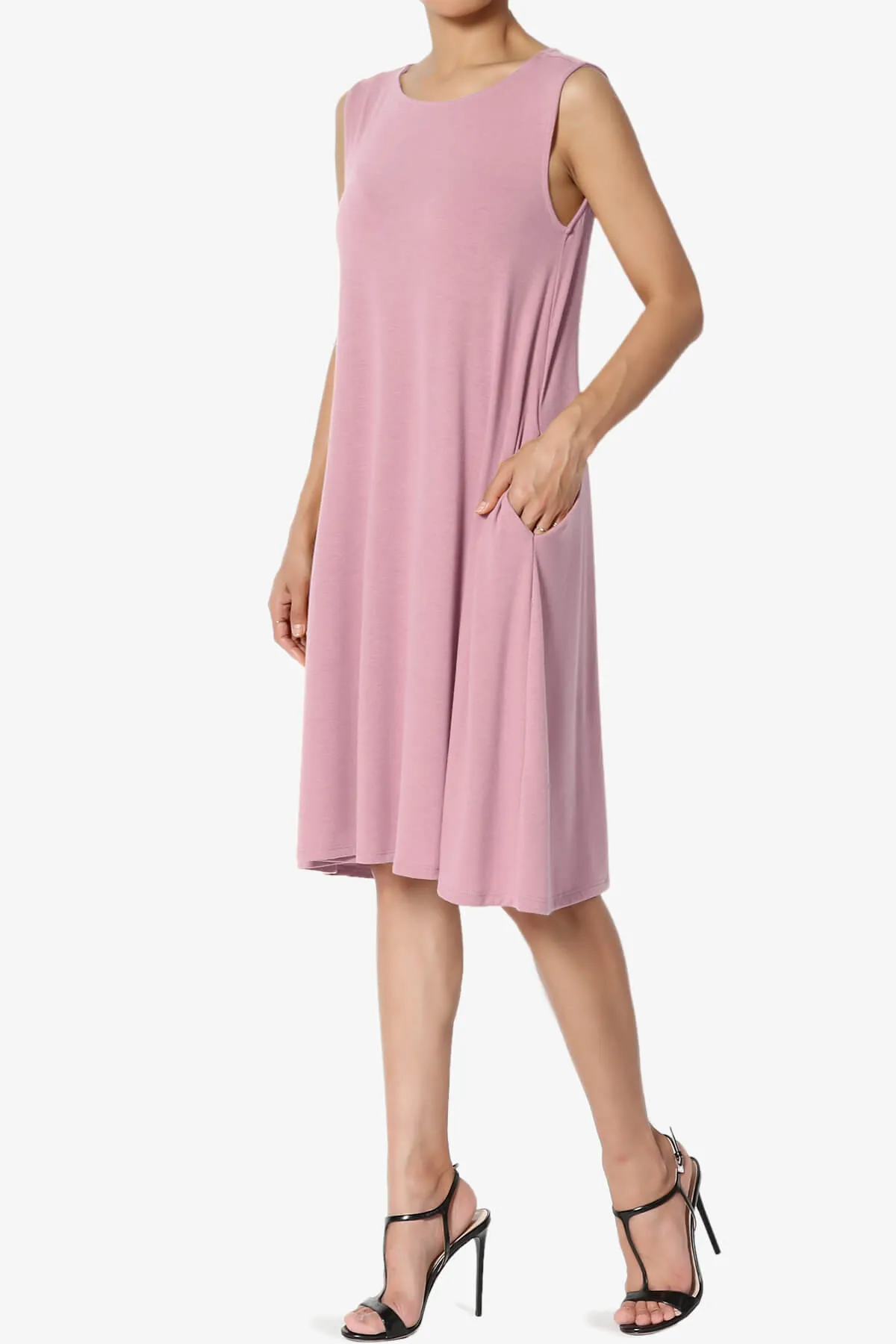 Allie Sleeveless Jersey A-Line Dress PLUS