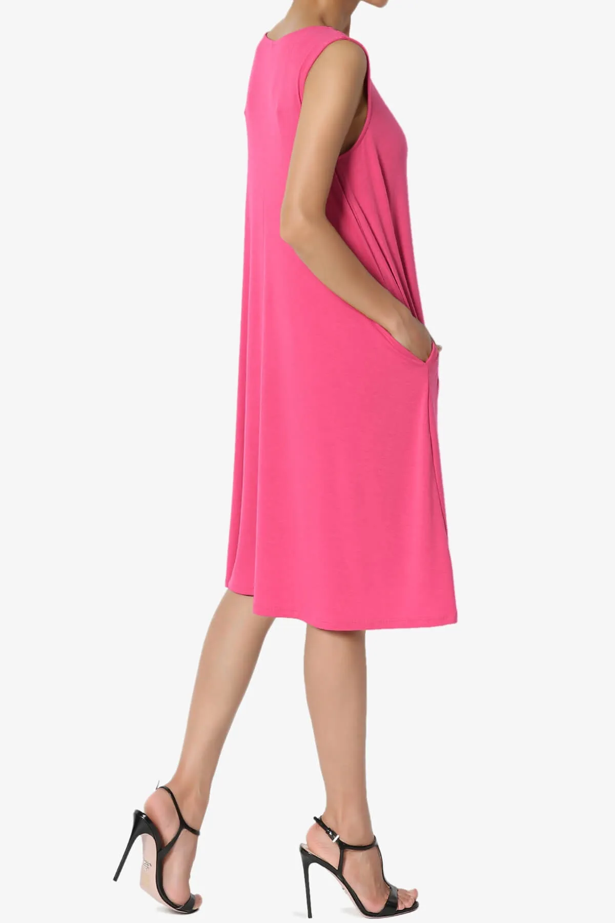 Allie Sleeveless Jersey A-Line Dress PLUS