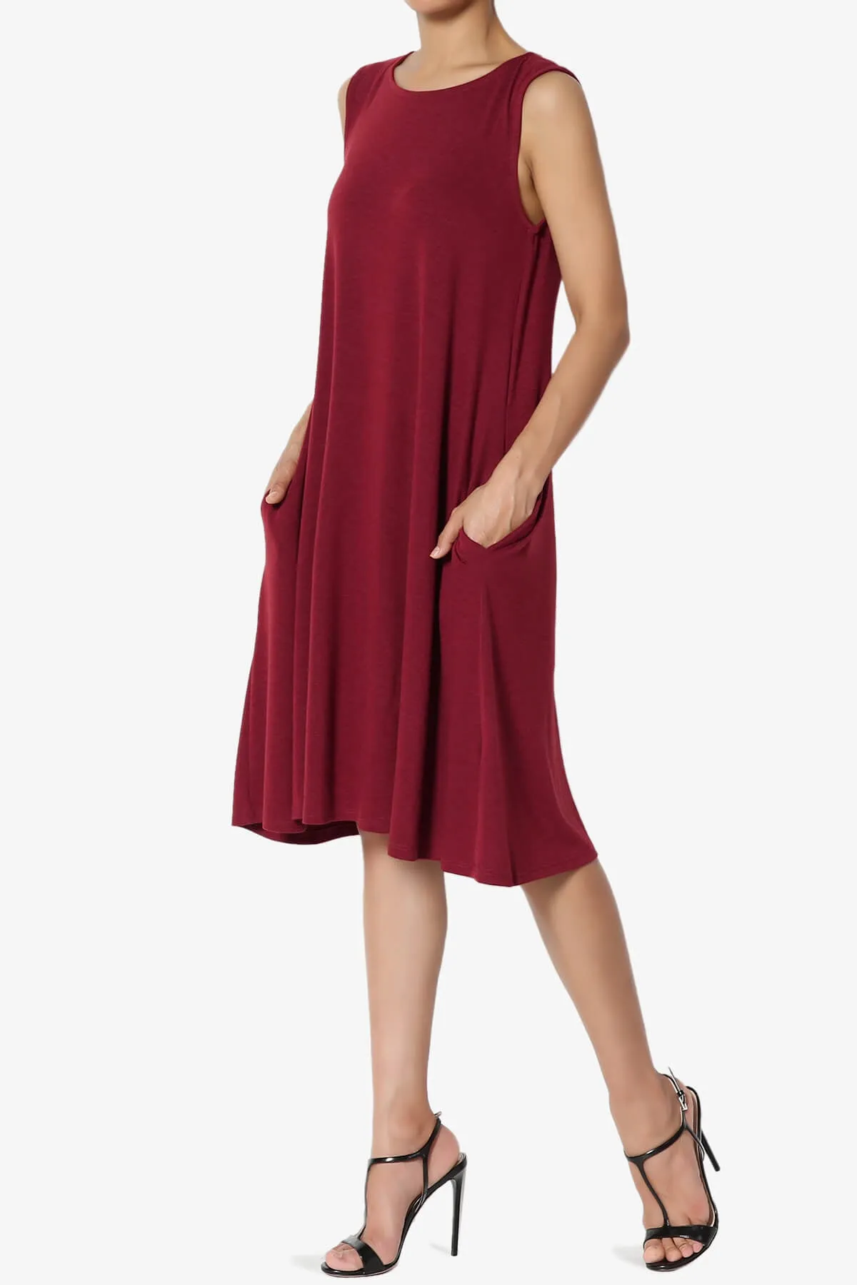 Allie Sleeveless Jersey A-Line Dress PLUS