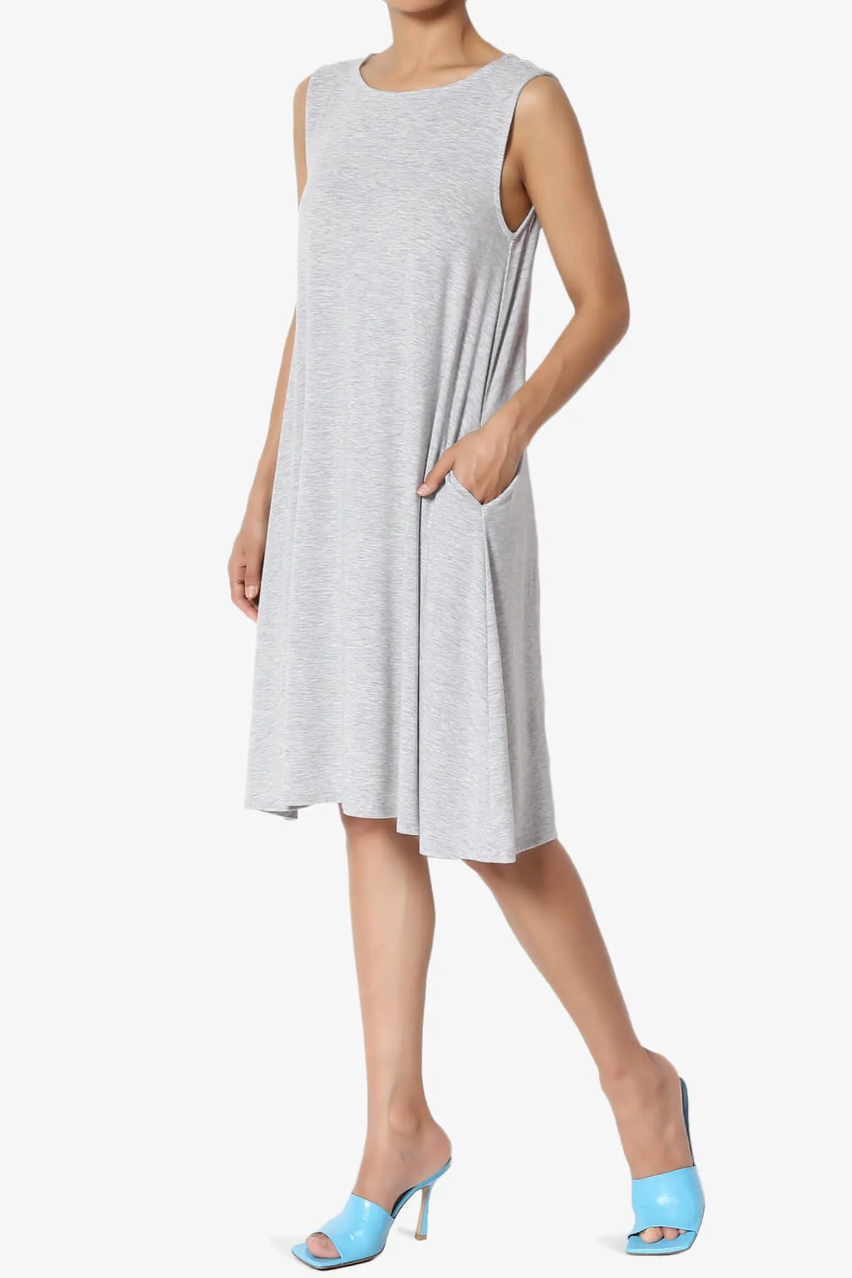 Allie Sleeveless Jersey A-Line Dress PLUS