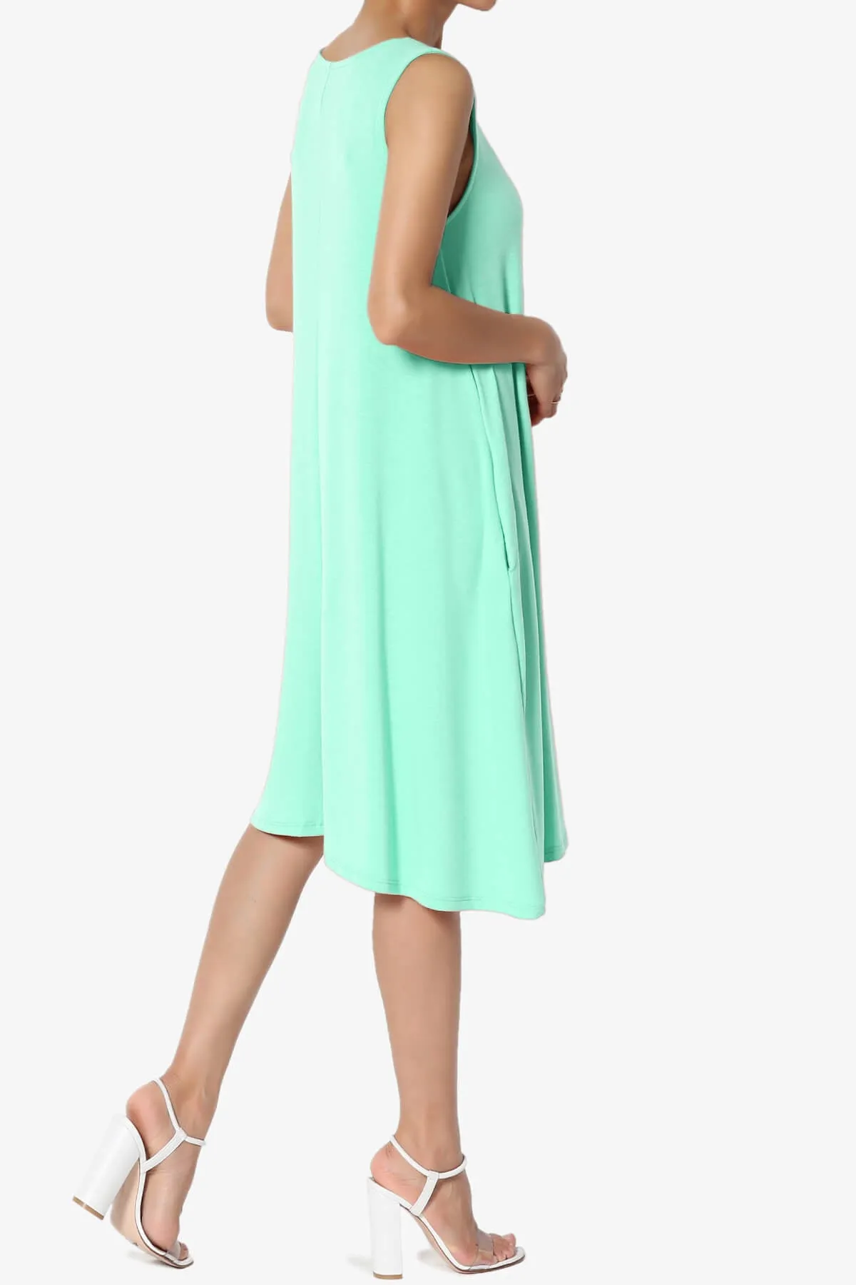 Allie Sleeveless Jersey A-Line Dress PLUS