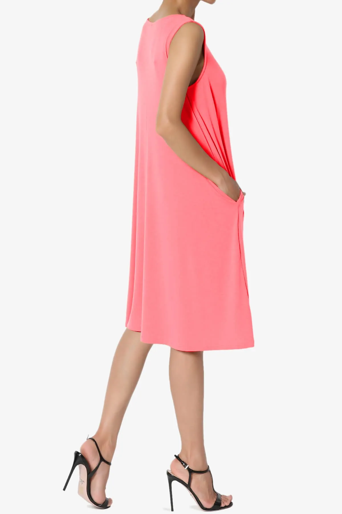 Allie Sleeveless Jersey A-Line Dress PLUS