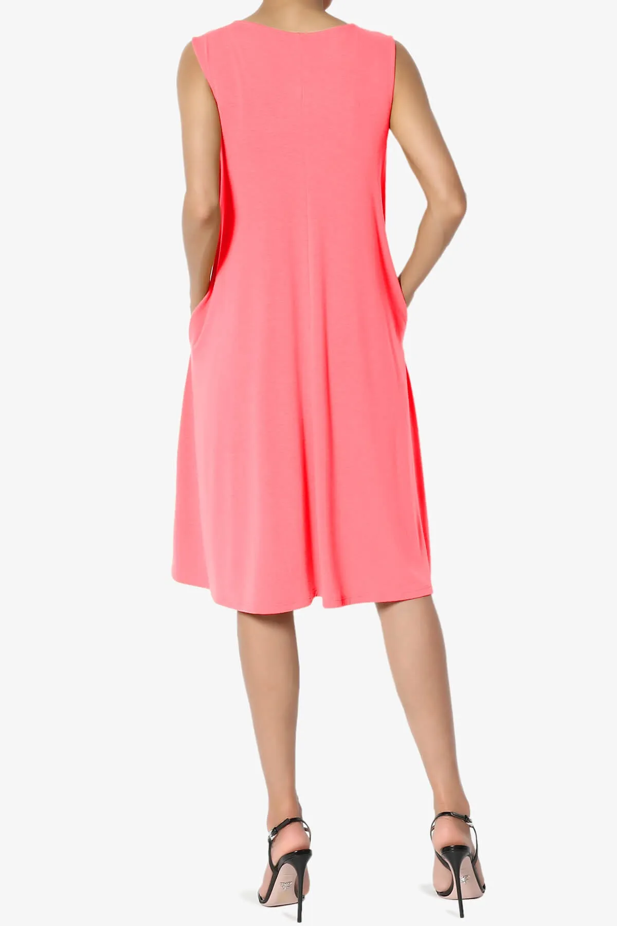 Allie Sleeveless Jersey A-Line Dress PLUS