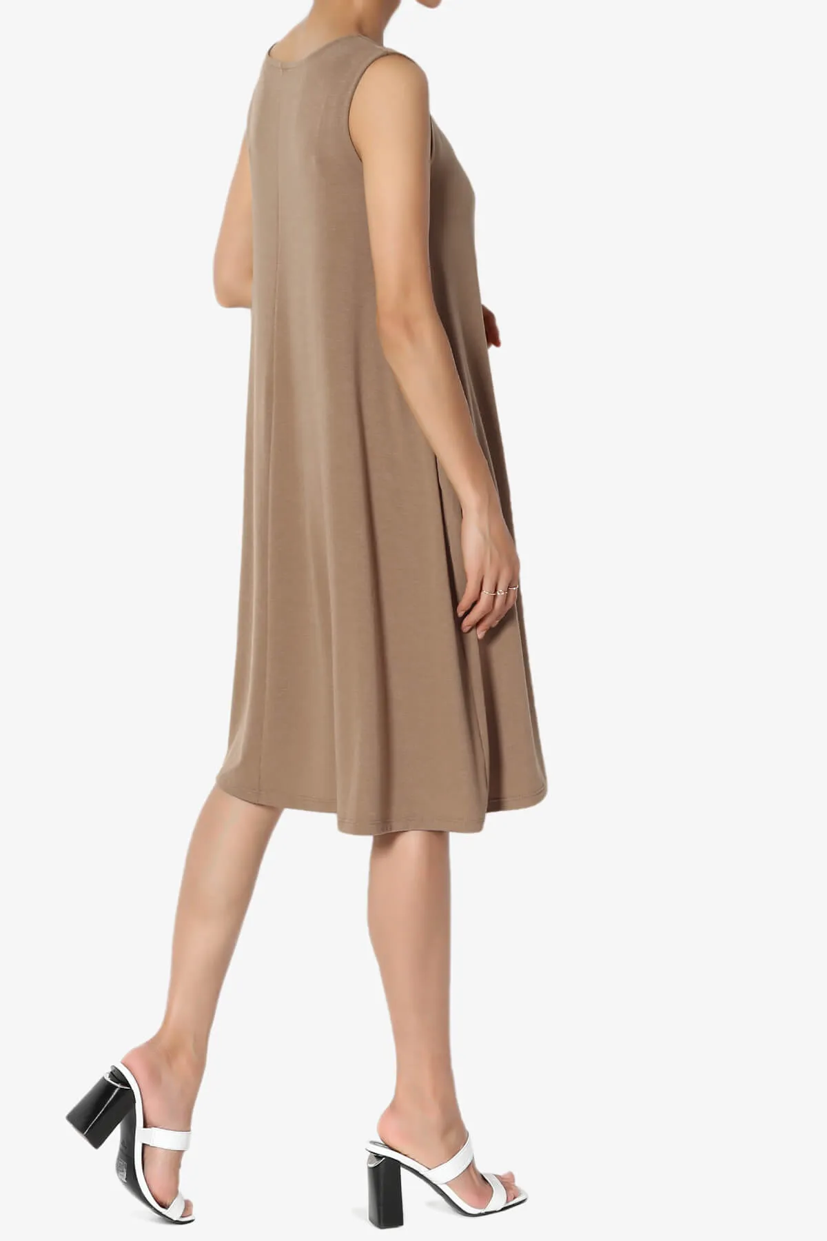 Allie Sleeveless Jersey A-Line Dress PLUS