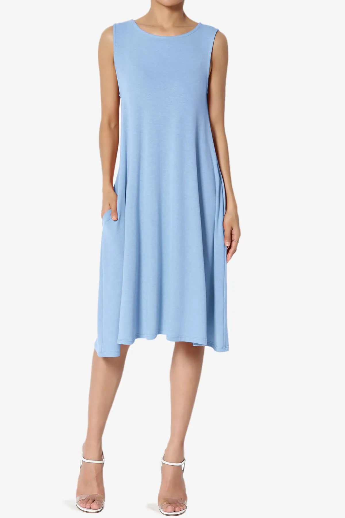 Allie Sleeveless Jersey A-Line Dress PLUS