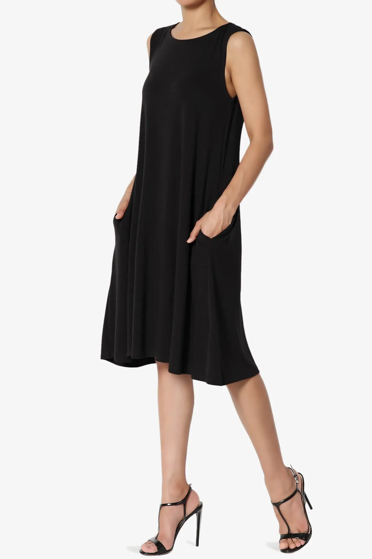 Allie Sleeveless Jersey A-Line Dress PLUS