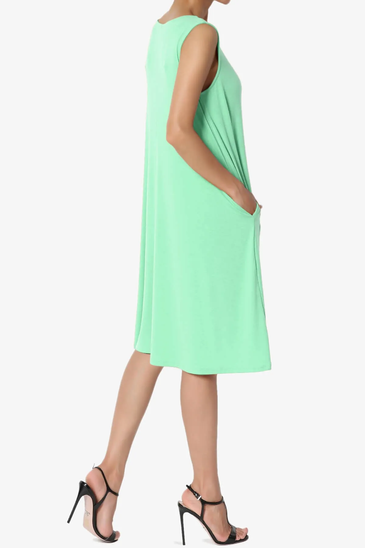 Allie Sleeveless Jersey A-Line Dress PLUS