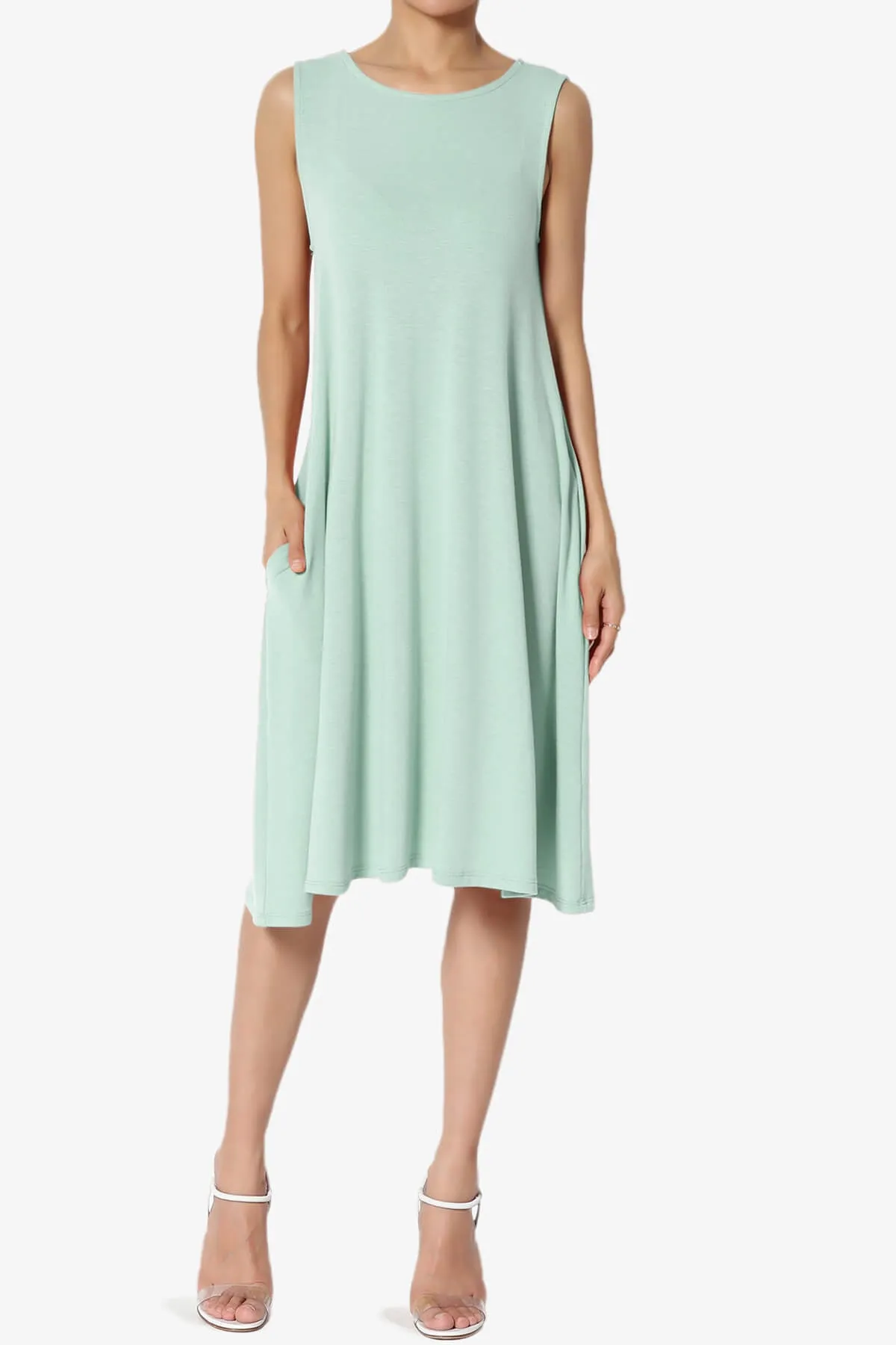 Allie Sleeveless Jersey A-Line Dress PLUS