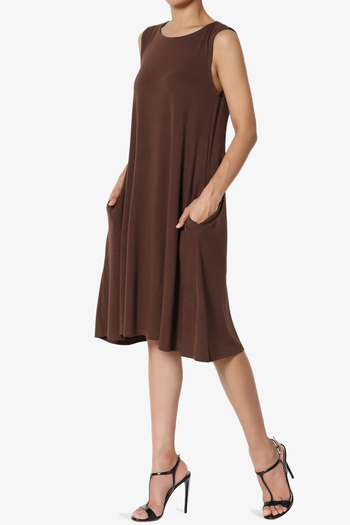 Allie Sleeveless Jersey A-Line Dress PLUS