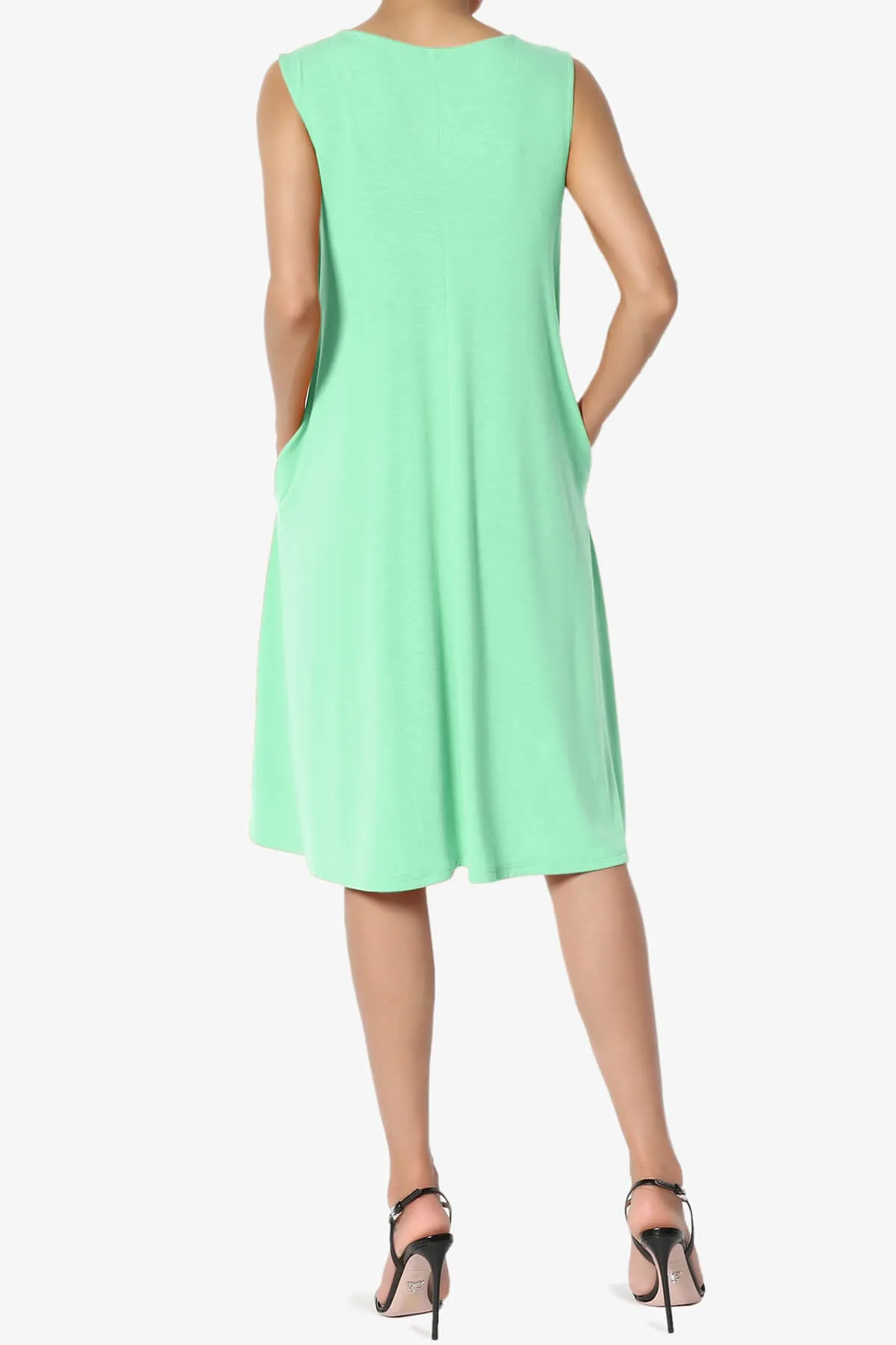 Allie Sleeveless Jersey A-Line Dress PLUS