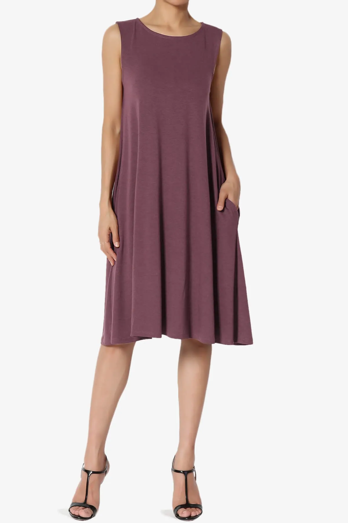 Allie Sleeveless Jersey A-Line Dress PLUS