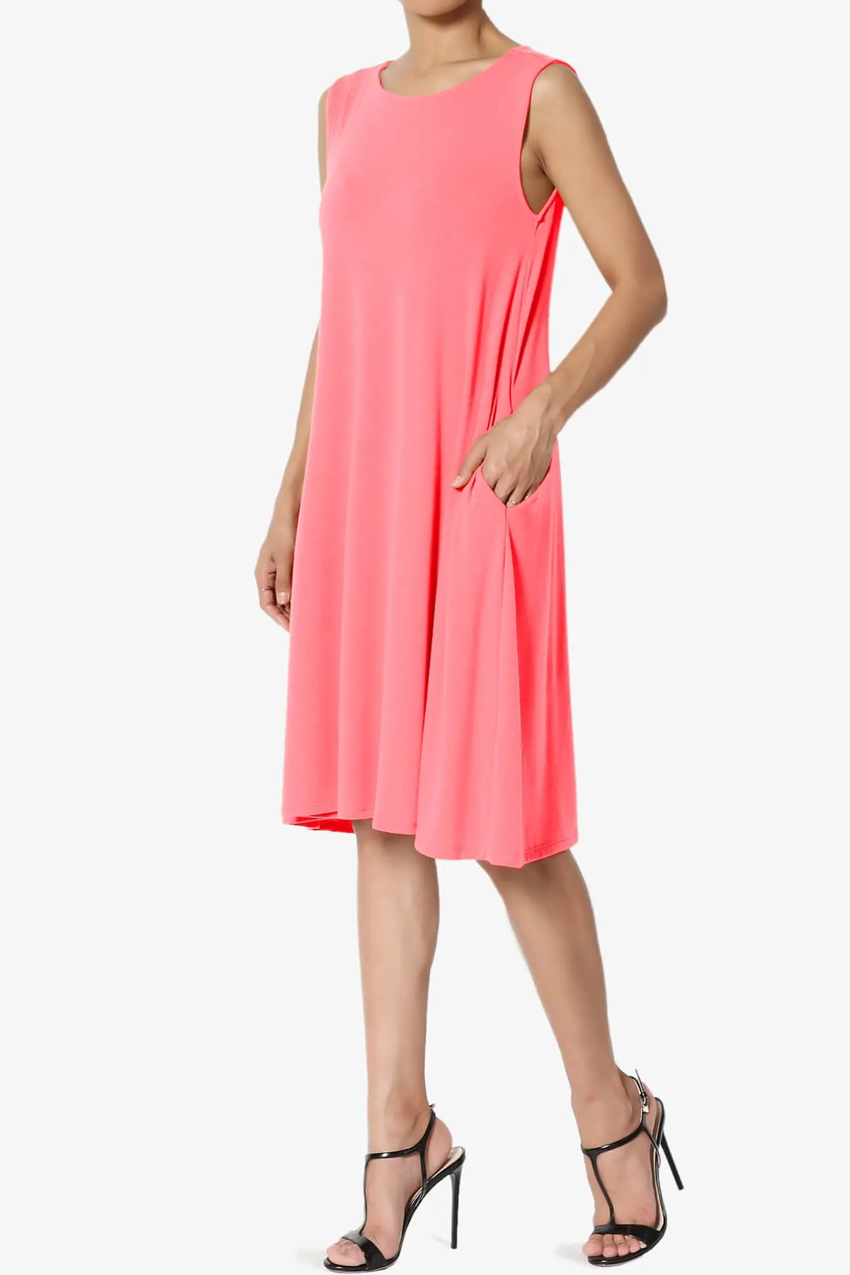 Allie Sleeveless Jersey A-Line Dress PLUS