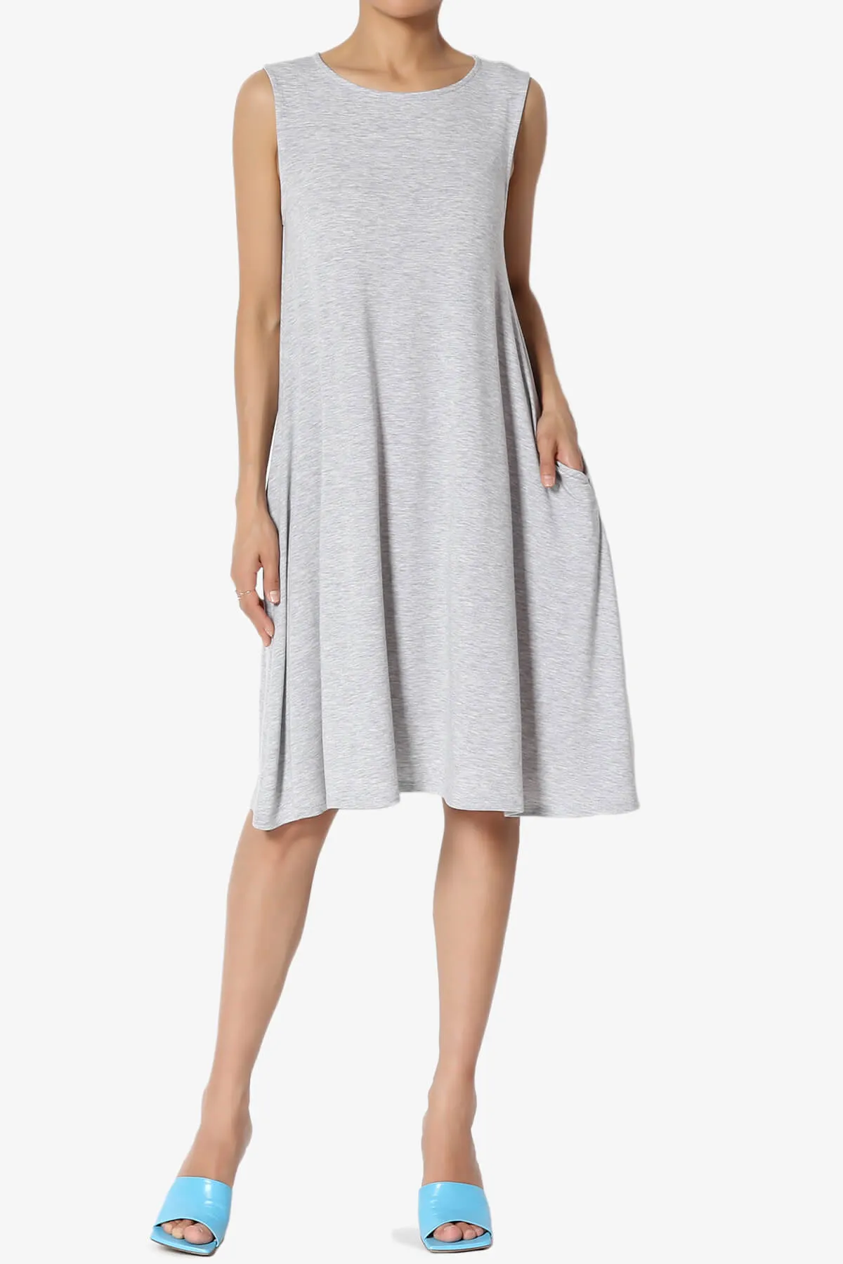 Allie Sleeveless Jersey A-Line Dress PLUS