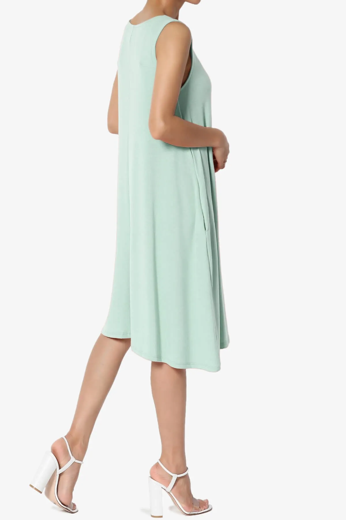 Allie Sleeveless Jersey A-Line Dress PLUS