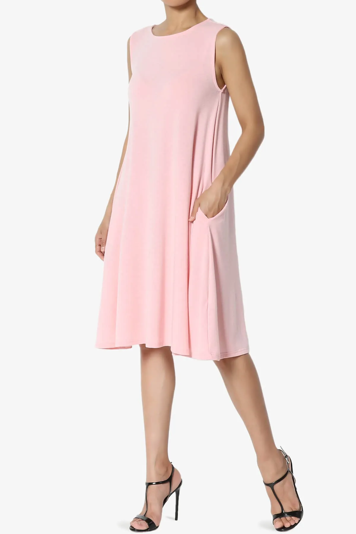 Allie Sleeveless Jersey A-Line Dress PLUS