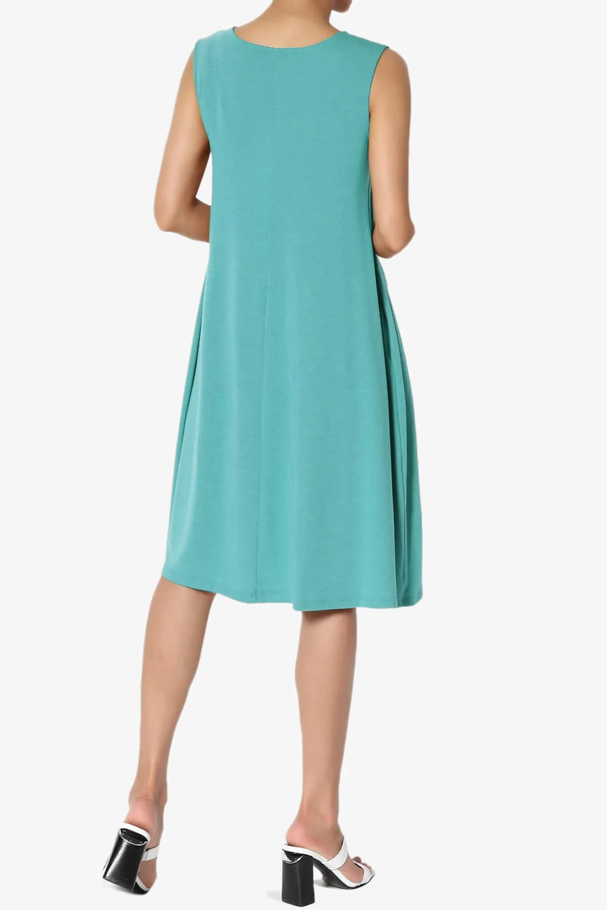 Allie Sleeveless Jersey A-Line Dress PLUS