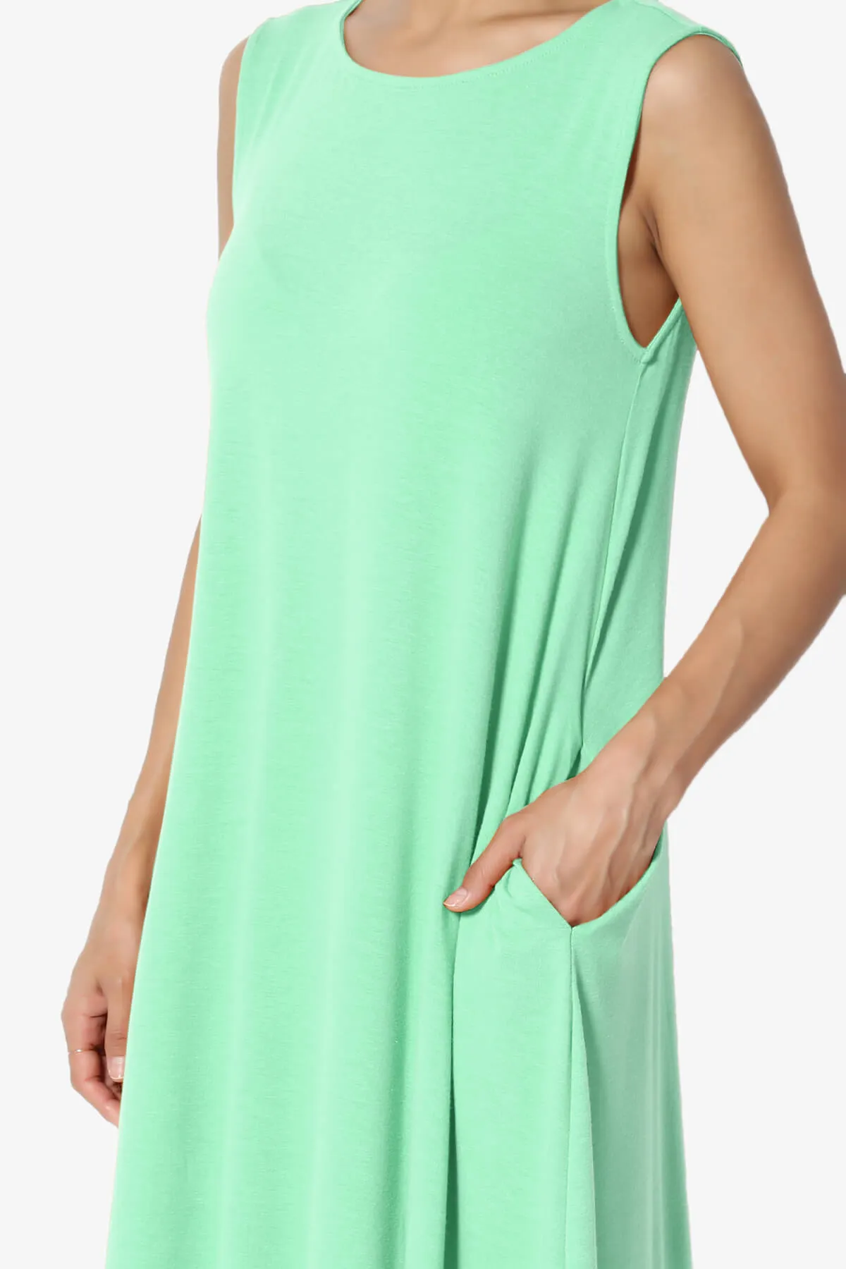 Allie Sleeveless Jersey A-Line Dress PLUS