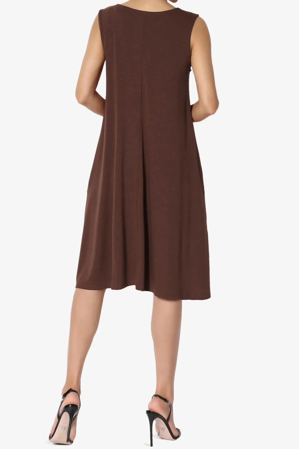 Allie Sleeveless Jersey A-Line Dress PLUS