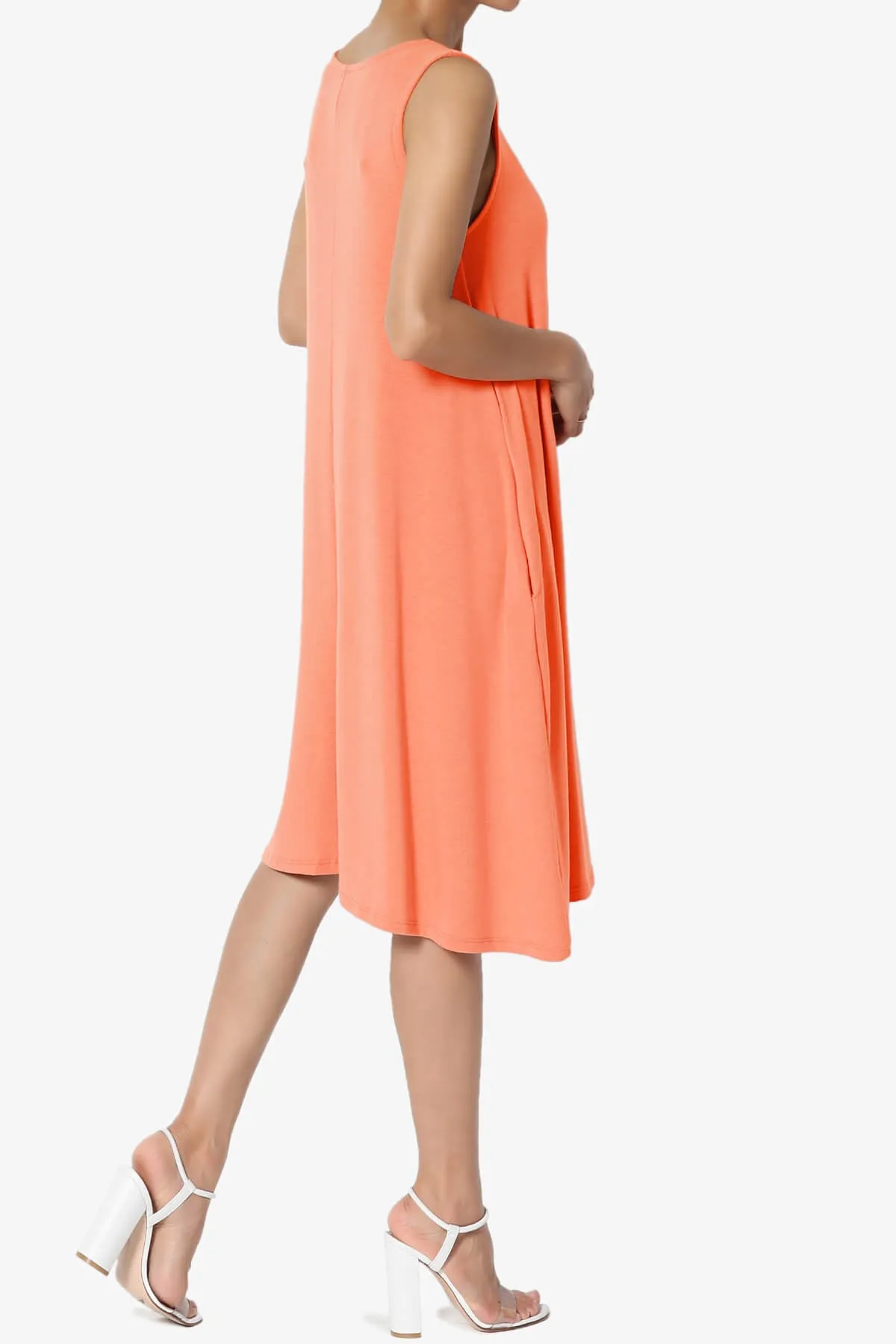 Allie Sleeveless Jersey A-Line Dress PLUS