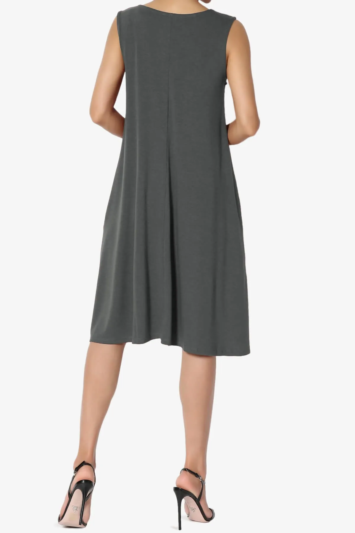 Allie Sleeveless Jersey A-Line Dress PLUS