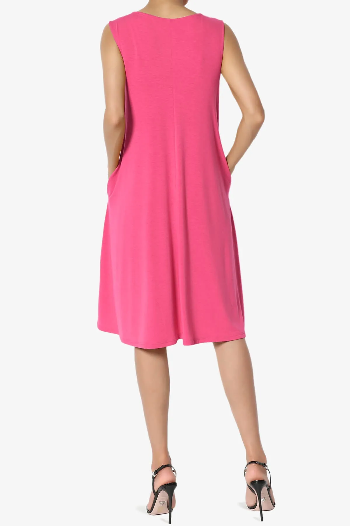 Allie Sleeveless Jersey A-Line Dress PLUS