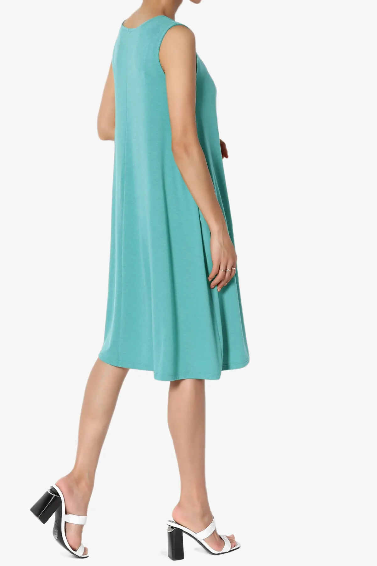 Allie Sleeveless Jersey A-Line Dress PLUS