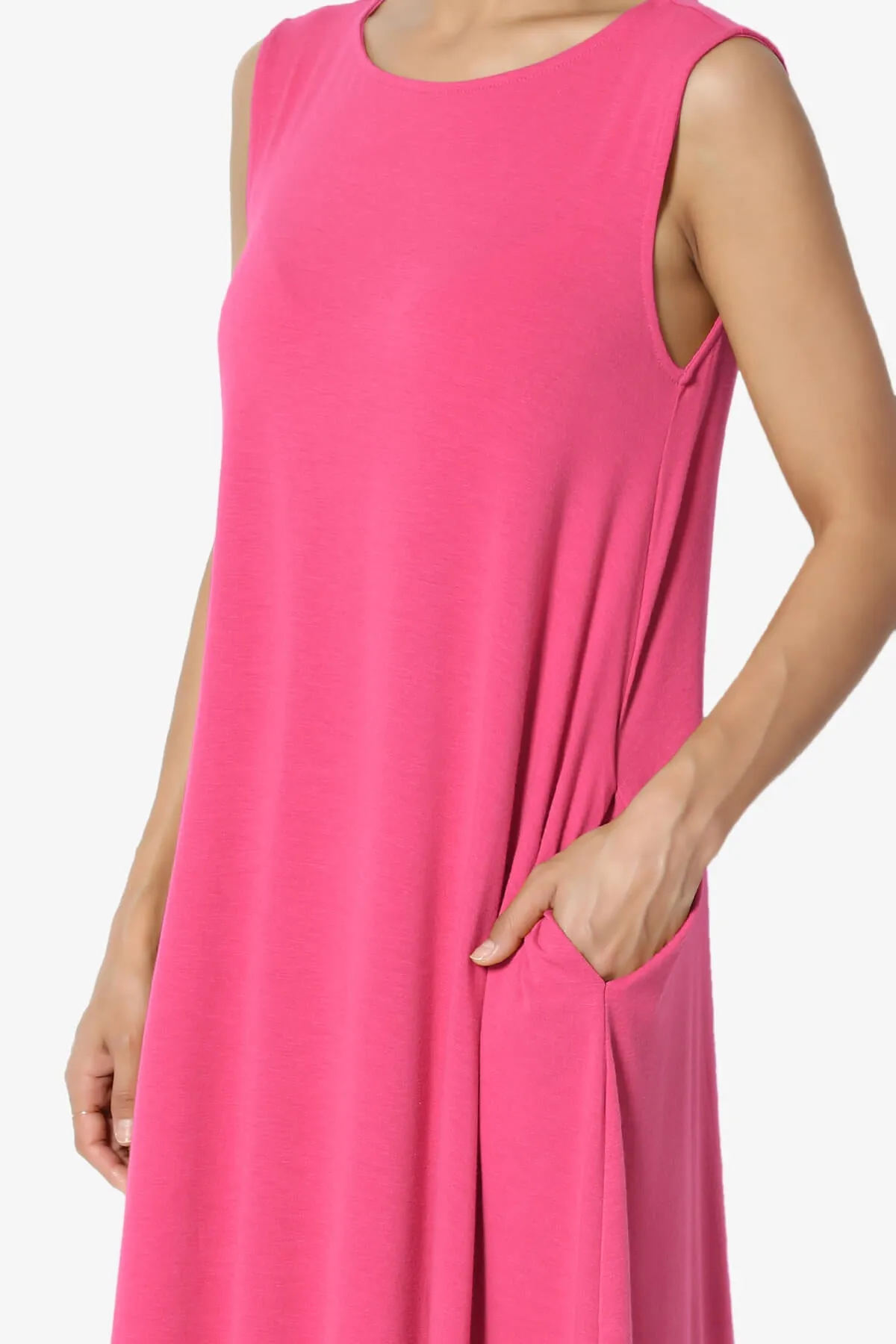 Allie Sleeveless Jersey A-Line Dress PLUS