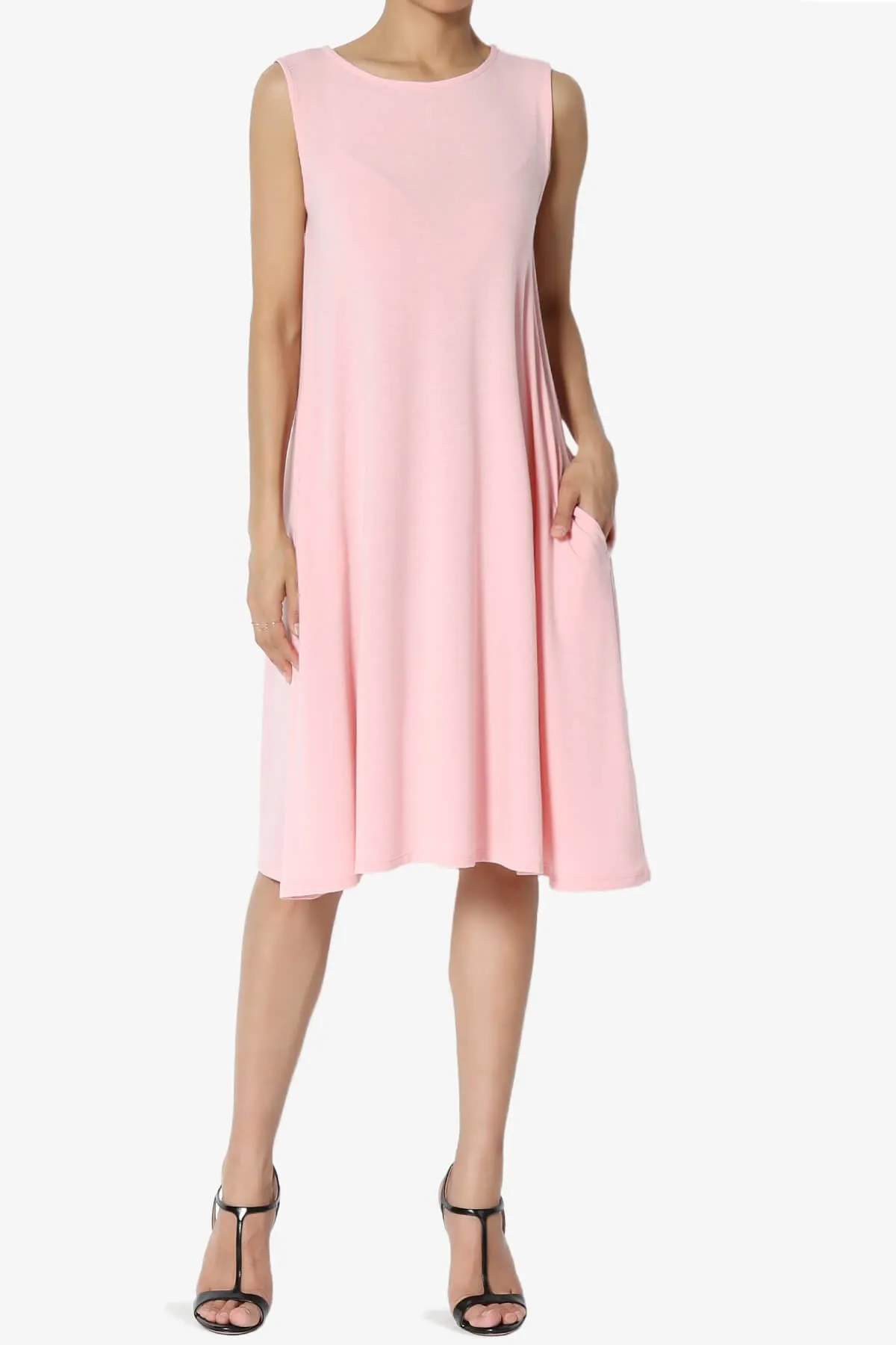 Allie Sleeveless Jersey A-Line Dress PLUS