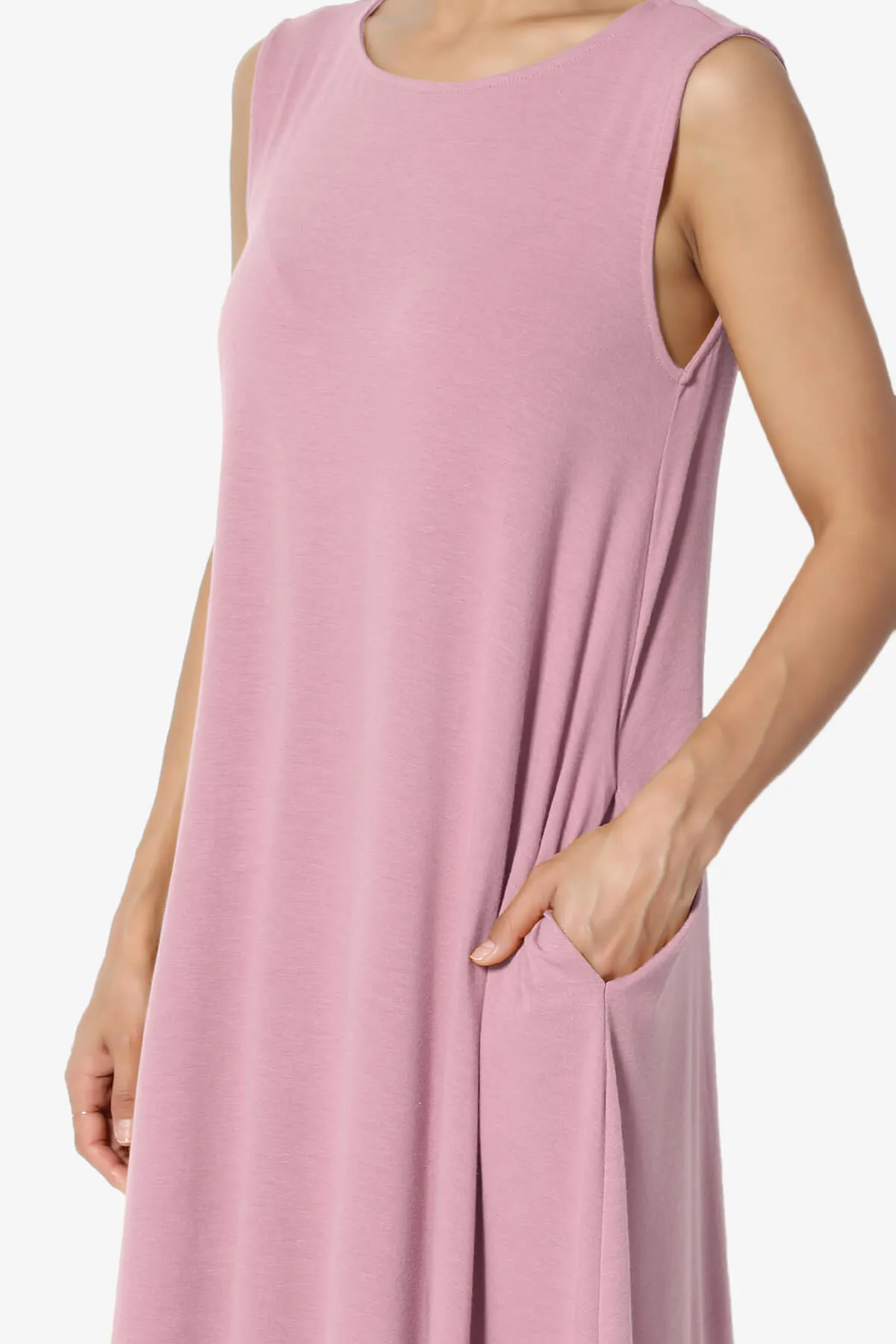 Allie Sleeveless Jersey A-Line Dress PLUS