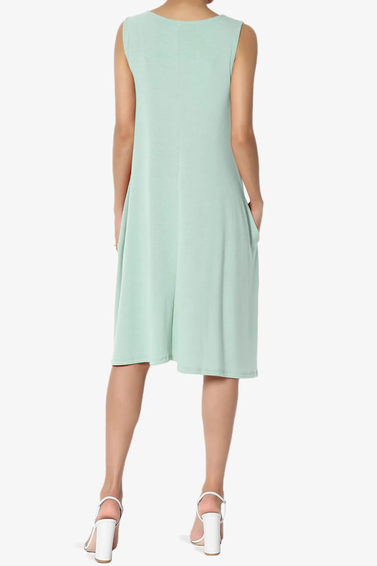 Allie Sleeveless Jersey A-Line Dress PLUS