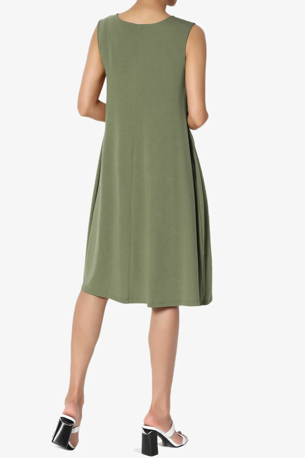 Allie Sleeveless Jersey A-Line Dress PLUS