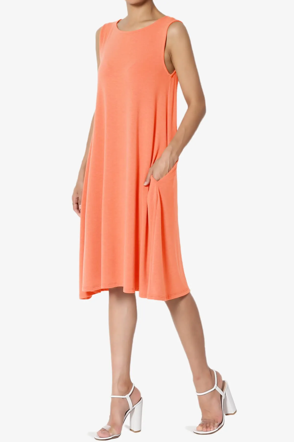 Allie Sleeveless Jersey A-Line Dress PLUS