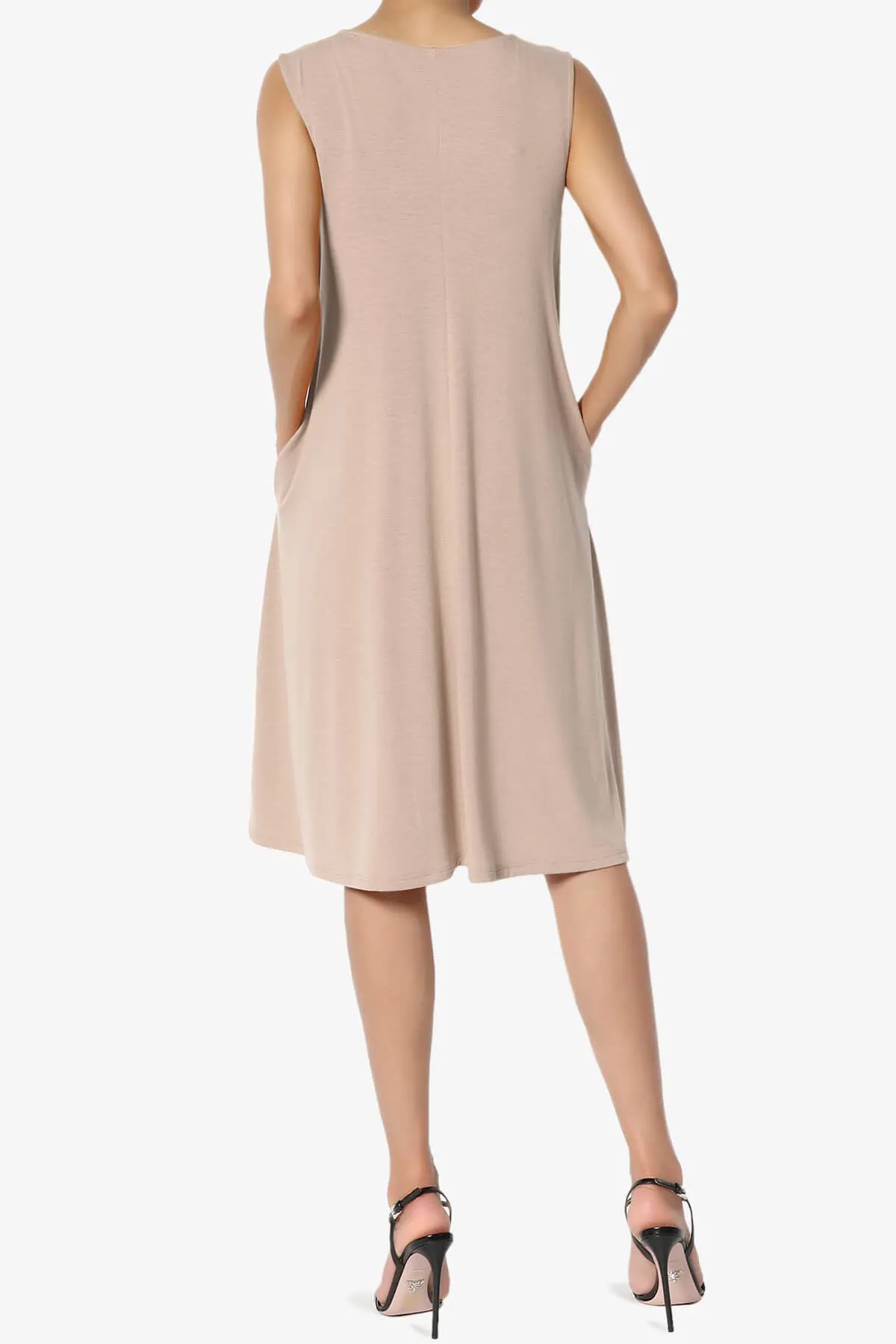 Allie Sleeveless Jersey A-Line Dress PLUS