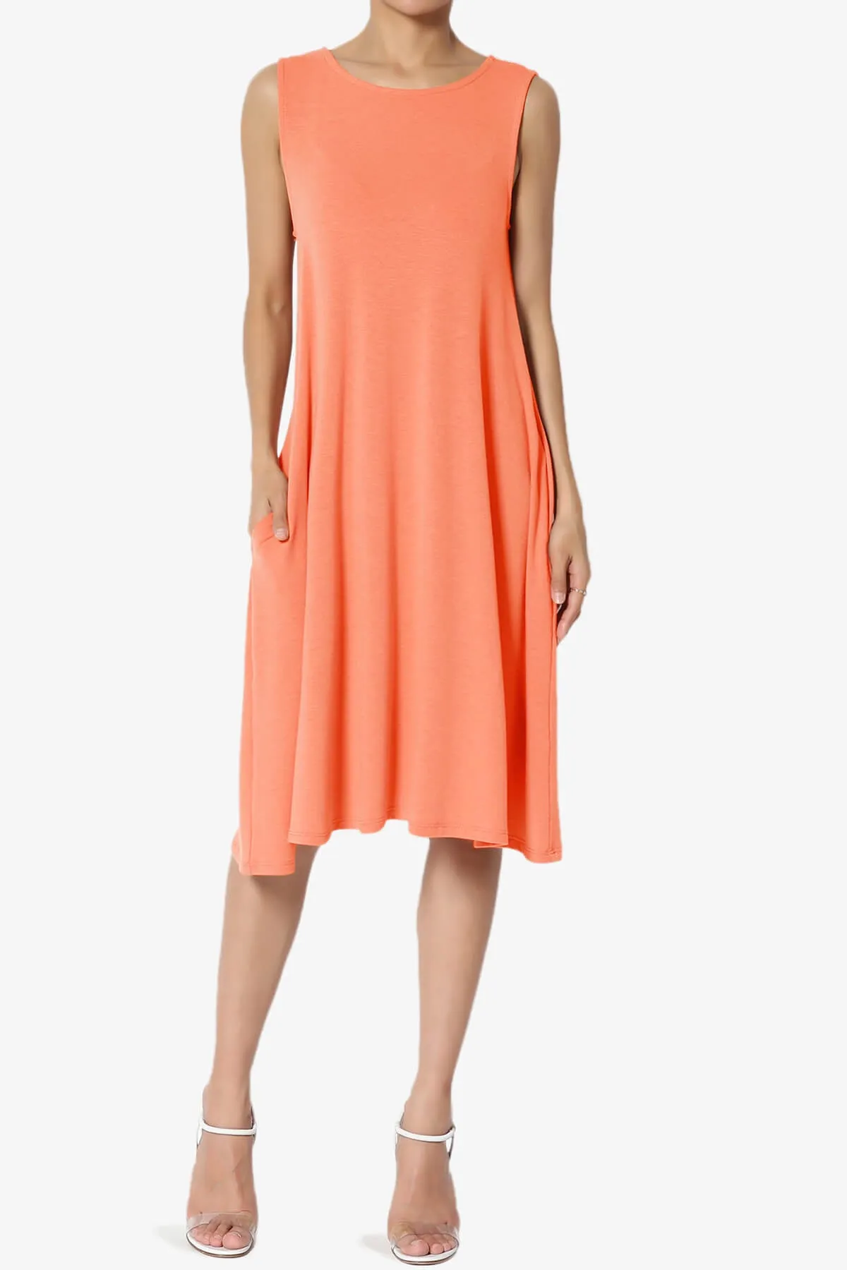 Allie Sleeveless Jersey A-Line Dress PLUS