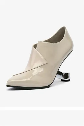 AlliLuxe Glossy Slip On Pumps