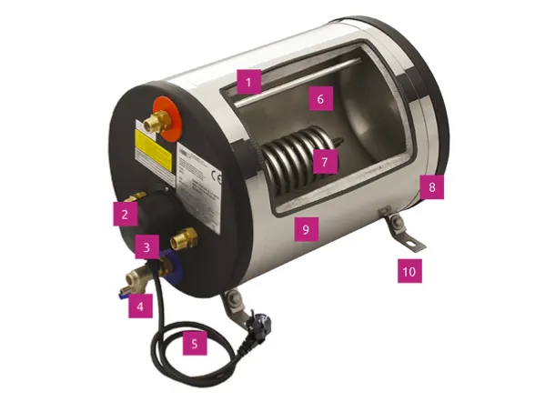 ATI BB45X Stainless Steel Calorifier - 45 Litre - Cylinnder