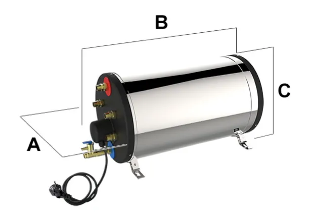 ATI BB60X Stainless Steel Calorifier - 60 Litre - Cylinder