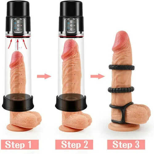 Automatic Transparent 4 Suction Male Penis Pump