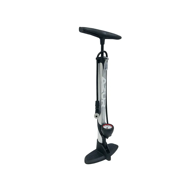 Azur Performance Clever Floor Pump with Gauge - Silver