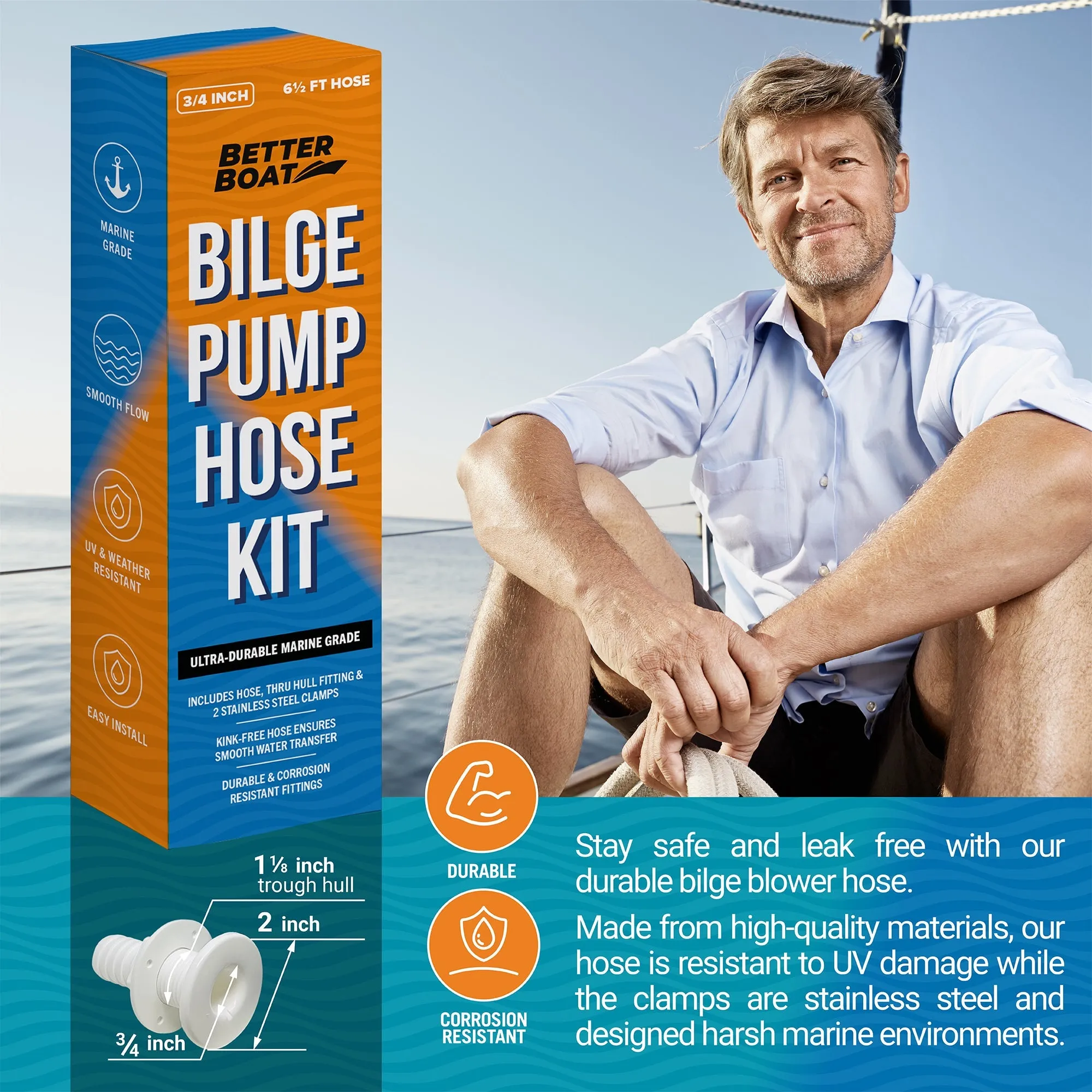 Better Boat Bilge Pump Hose Kit