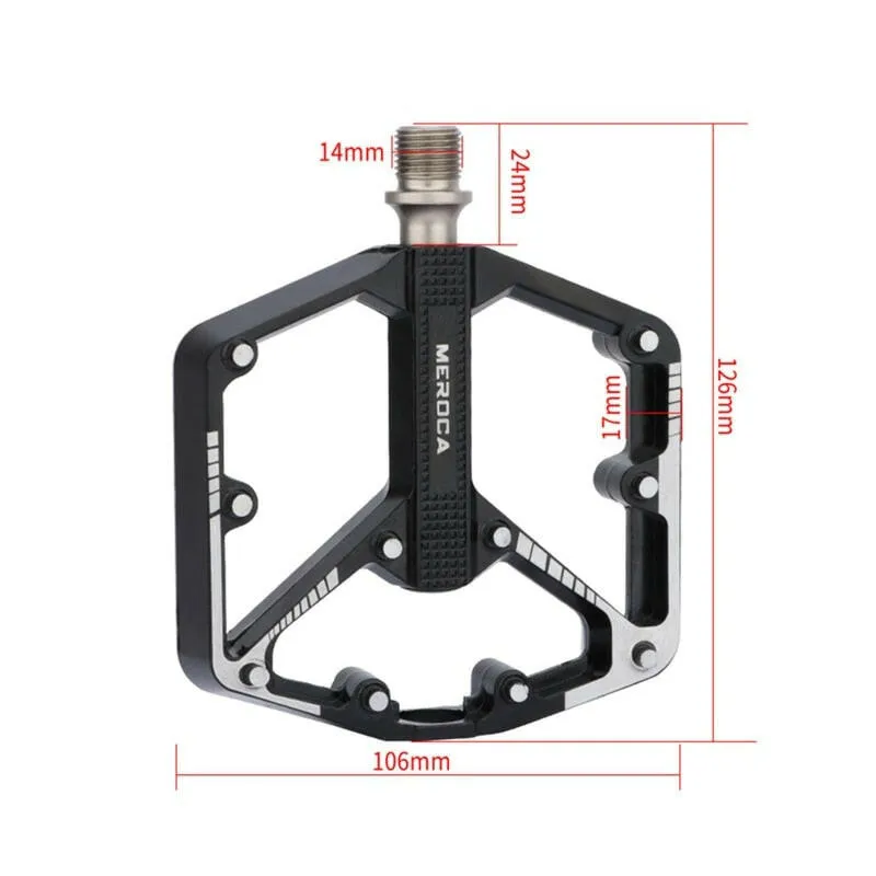 Bicycle Pedals Sealed DU Bearing Nonslip Pedal Mountain Road Bike Cycling Alloy Platform Mtb Pedal