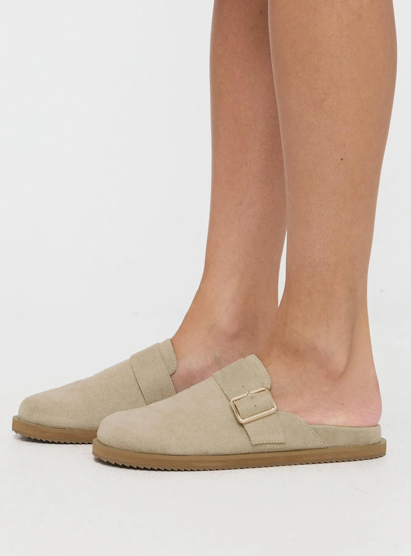 Billini Orlin Slides Desert Faux Suede